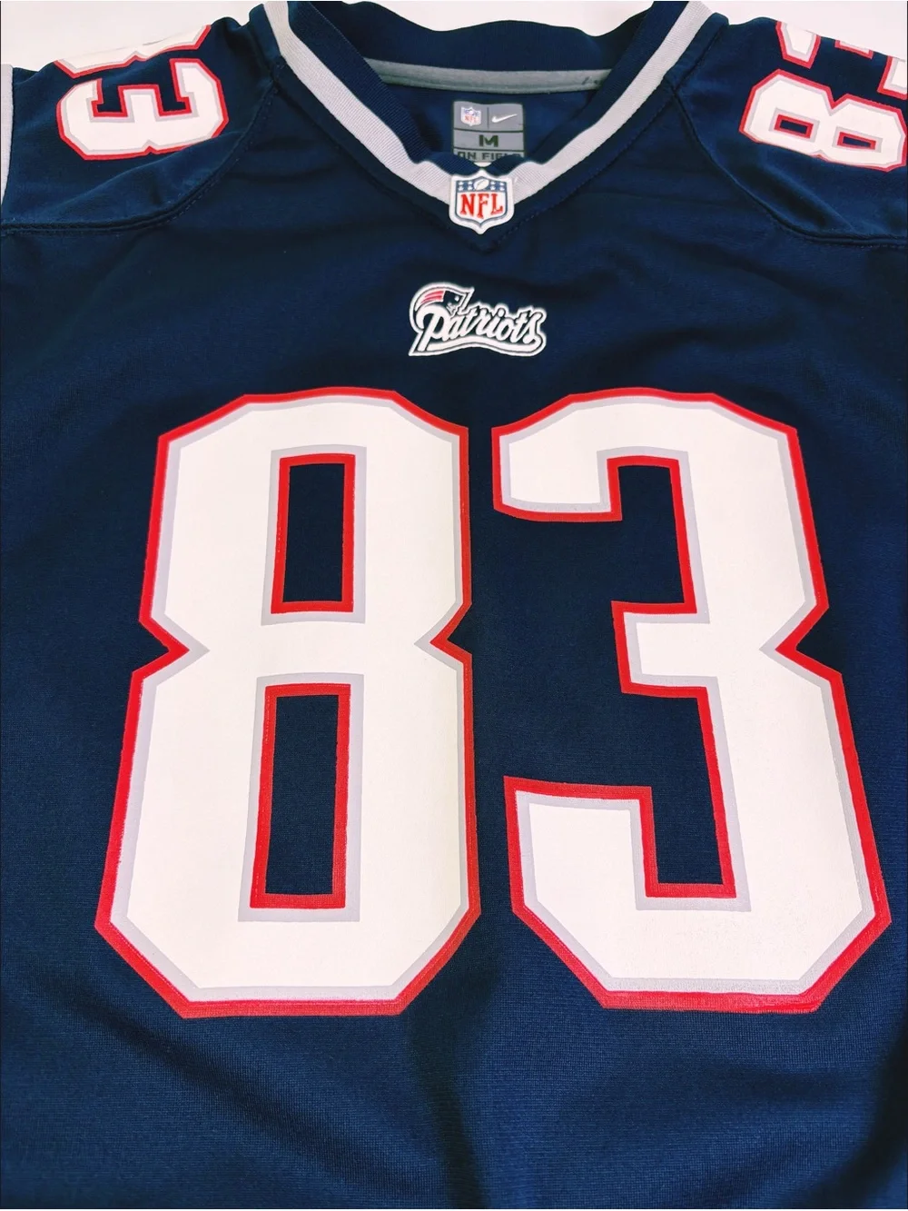 Nike NFL On-Field New England Patriots Wes Welker #83 Youth Medium Jersey